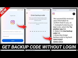 How to Get 8 Digit Backup Code for Instagram without Login 2025 Instagram Authentication Code Forgot