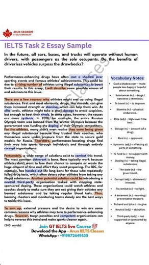 IELTS Writing task 2 template | Template for benefits and drawbacks type #shorts