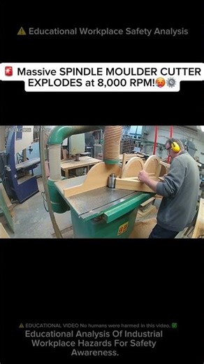 INSANE Spindle Moulder CUTTER EXPLOSION 🤯💥 (LOUD) #shorts