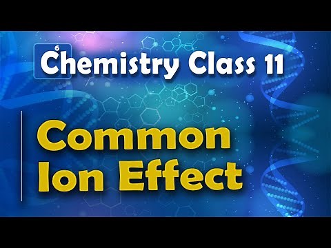 Common Ion Effect - Chemical Equilibrium - Chemistry Class 11