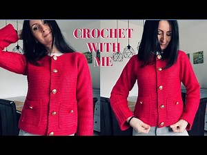 FREE Crochet Pattern ALERT Make a Stunning Cropped Jacket! #crochetjacket #moderncrochet