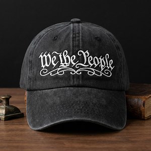 We the People Script Embroidery Hat, Vintage Constitution Wash Dad Cap, Minimalist Patriotic Apparel, American Freedom Gift, Liberty Cap - Etsy