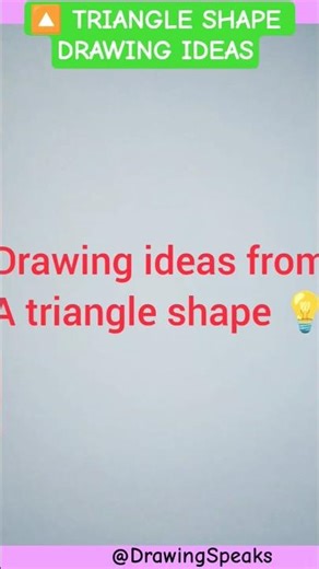 How to draw from a Triangle shape | kids drawing tutorial #youtubeshorts #drawing #art #howto #viral