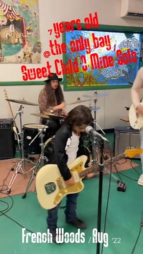 Bay rockin’ out @slash solo of Sweet Child O’ Mine at French Woods this summer.