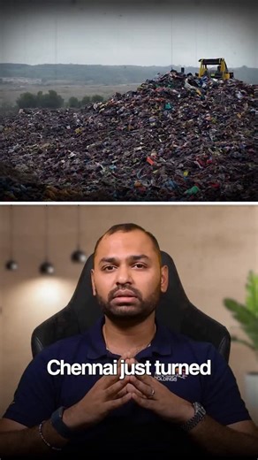 Soorya Ramanj on Instagram: "Chennai has turned 50 years of garbage into furniture, bottles, and green spaces — transforming India’s largest landfill into a sustainability success story. The 226-acre Perungudi dumpyard, piled with decades of waste, is being revived using Blue Planet’s Made-in-India biomining technology. So far, 96 acres have been reclaimed by processing 1.7 million cubic meters of waste. This eco-friendly process excavates and segregates waste without pollution. Plastics become 