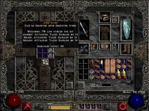 Diablo 2 How To Add Weapon Sockets With A Cube (Example)