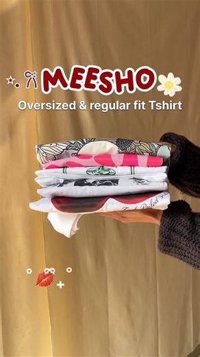 Meesho Oversized T-Shirt Haul 💖 Affordable Streetwear for Girls #shorts #meeshofinds