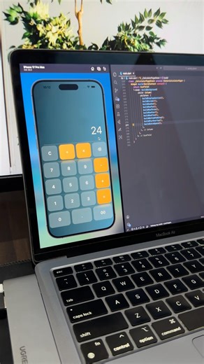 Calculator app in Flutter just 13 seconds ☘️🫀 #flutter