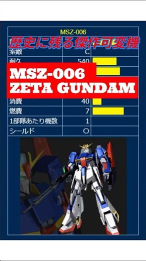歴史に残る傑作可変機！Zガンダム【ギレンの野望 アクシズの脅威V】【ユニット紹介】