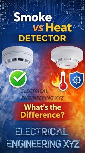 Smoke vs Heat Detector #firealarmsystem #electricalengineeringxyz