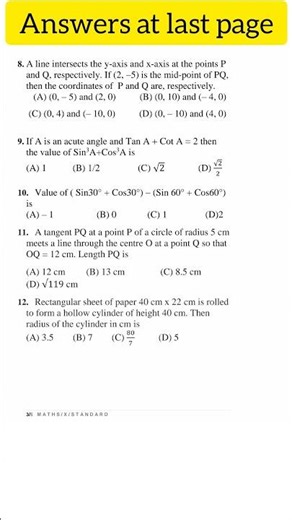 CBSE Class 10 Maths | Top 20 MCQs | Board Exam Final Preparation 💯