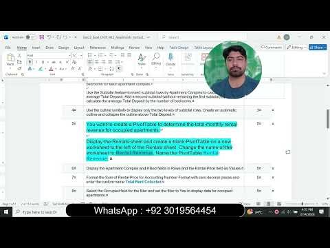 Exp22_Excel_Ch05_ML2_Apartments | Exp22 Excel Ch05 ML2 Apartments | Excel Ch05 ML2 Apartments