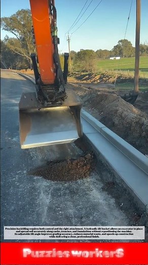 Perfect Backfilling with an Excavator Bucket! Satisfying Precision Construction