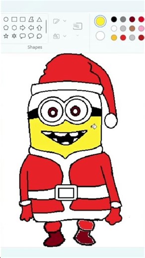 How to draw kevin minion from despicable Me in mspaint #shorts #minions #kevin #drawing