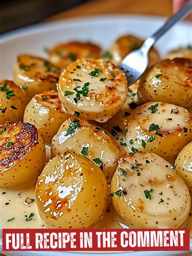260K views · 1.1K reactions | Creamy Garlic Sauce Baby Potatoes 凜龍 Ingredients : 1 lb baby potatoes, halved. 2 tbsp olive oil. 4 cloves garlic, minced. 1 cup heavy cream. 1/2 cup grated Parmesan cheese. 1 tbsp fresh parsley, chopped (optional). ............ Full Recipe in Coʍmеոτ  | Homemade Recipes | Facebook
