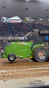 The debut run of the “Make it Happen” Fendt Pro Stock Tractor at the National Farm Machinery Show Championship Tractor Pull presented by Farm Credit Mid-America! #NFMS26 #ChampionshipTractorPull #Fendt #IHRA #ProPulling | Thurston Pulling Photos