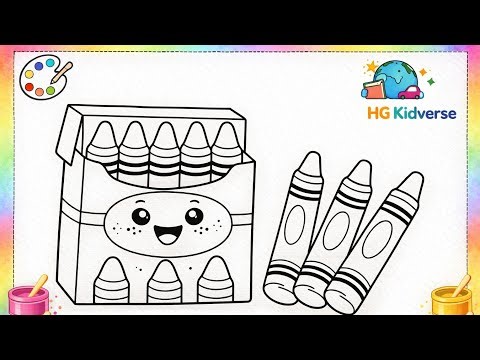 Crayons Coloring for Kids 🖍️ | Learn Colors Easy | Fun Drawing & Coloring Video