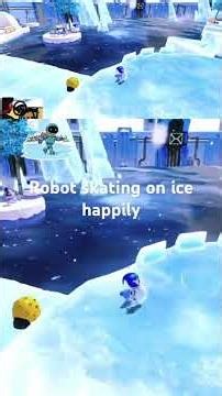 Robot skating on ice happily #gaming#astrorobot#fighting#punch#jump#robomaster#robot