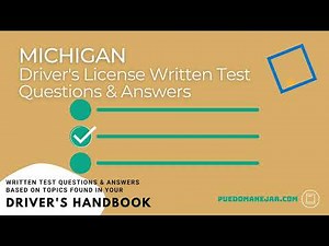 Michigan SOS Written Test Questions & Answers for Real the MI Driver's License Exam