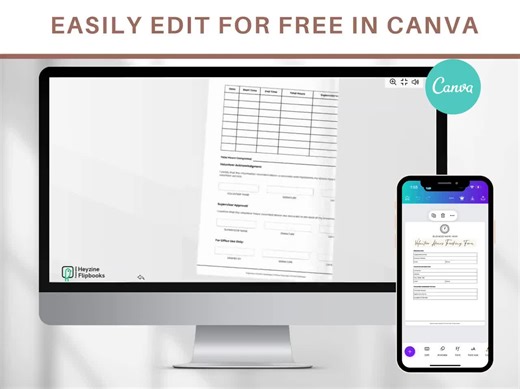 Volunteer Hours Tracking Form Template: Editable PDF (digital Download) - Etsy