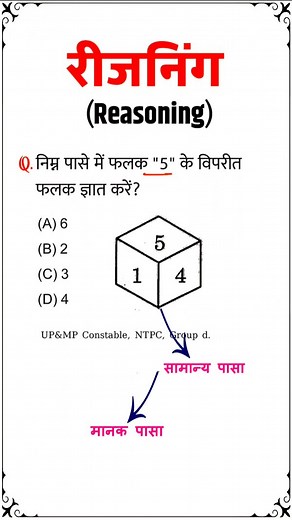 Mori Classes on Instagram: "REASONING— Dice (पासा) #railway #upp #mppolice #ssc #dica #rajasthanpolice #rrbgroupd #rrbntpc"