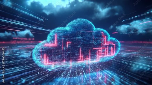 Cloud computing storing and transferring digital data