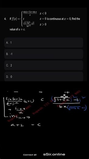 Limit Continuous Function - very common set up in MCQ