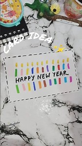 Simple and easy New Year Card Idea 💡#cardmaking #newyear #cardcreations #craft #shorts