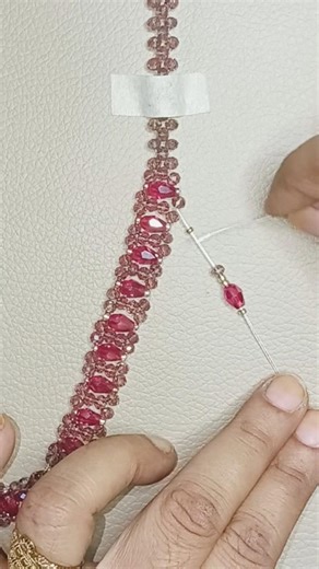 beaded necklace design | #necklace #shorts #diy #handmade #ytshorts