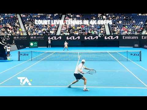 2026 Jannik Sinner Front Row Court Level Full Practice! 4K 60FPS!