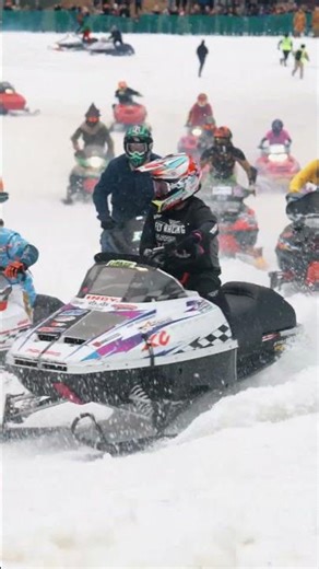All gas, no brakes. 💨 The Most Fun Snowmobile Race Eve