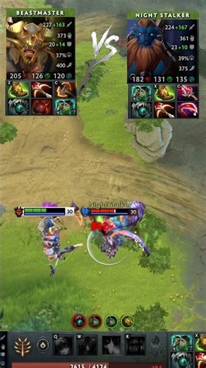 Beastmaster vs Night Stalker 😱 Level 30, Different Items, No Spells! Who Wins?