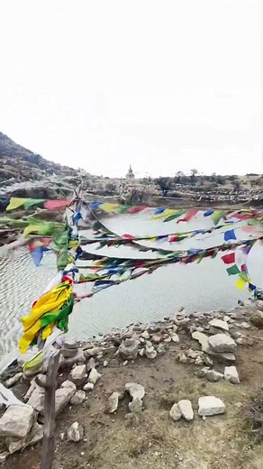 ASMR of windy day in mountain lake #asmr #lake #windy #mountains