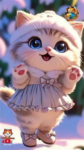 Cute Cat Dancing in Winter Dress ❄️🐾 | CatoWorldLovers #cutecat