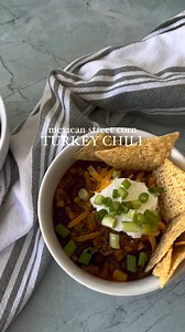 Repost from @grocerygettinggirl 🍂🍲 . . . 🌽 MEXICAN STREET CORN TURKEY CHILI 🌽 What do you get when you combine creamy, tangy street corn with spicy turkey chili? Perfection. This is the perfect dinner for a fall night and it freezes great so double up your batch to stash one in the freezer for later! Mexican Street Corn Turkey Chili 2 lbs. Jennie-O ground turkey 2 Tbsp olive oil 1 onion, diced 1 jalapeno, diced 2 Tbsp chipotle peppers in adobo sauce and juices 4 garlic cloves, minced 2 cans 