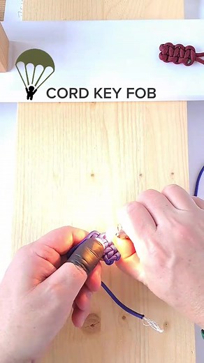 DIY Simple Paracord Cobra Weave Keychain #foryou #knot #paracord