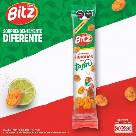 Nuevos cacahuates japoneses de #Bitz en OXXO 🌶️ ¡Corre y ve a comprarlos! ✨ | Tajín
