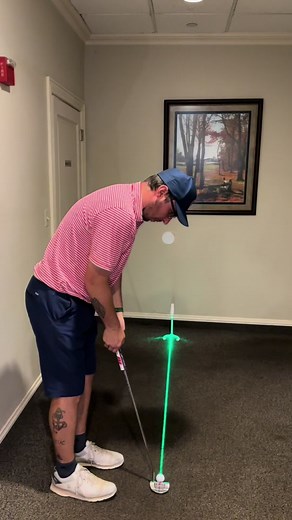The @PUTTAIM LLC training aid! A laser lined putting aid to help you roll the ball on your line. #golf #golftiktok #golfingwithvince #justgolf #puttaimllc #puttaim #loweryourscores