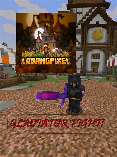 Gladiator PVP, masih pemula harap maklum, agak burik salah setting record soalnya. kalian bisa join ladang pixel juga IP : play.ladangpixel.com port :19132 #ladangpixel #Minecraft #fyppp #fyp #server