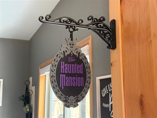 Haunted Mansion Hanging Sign – Disney Ride-inspired Spooky Decor - Etsy