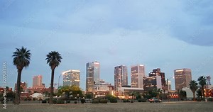 Phoenix Arizona downtown city skyline at night