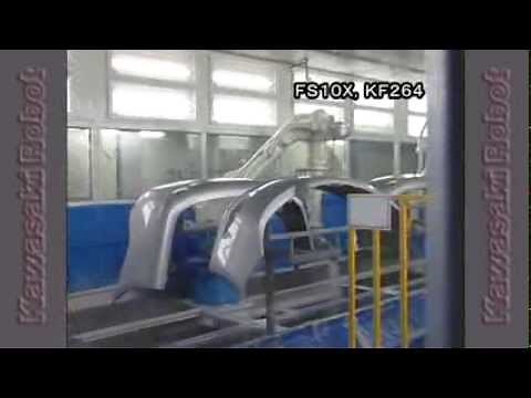 Lackieren, Roboter - Lackierstraße für Stoßstangen