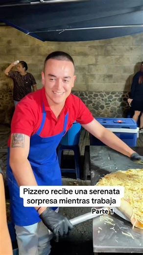 Pizza maker receives a surprise serenade while working PART 1 #surprise #serenade #foryou #usa