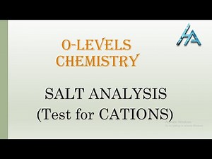 O-Level Chemistry | Qualitative Analysis l Test For CATIONS [1/2]