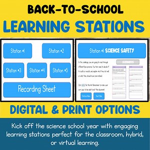 Science Activities First Day of School: Stations   Printables & Google Docs