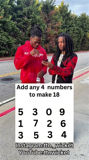 Add any 4 numbers to make 18🤔🤔 #viral #viralshort #brainteaser #ttnwicket
