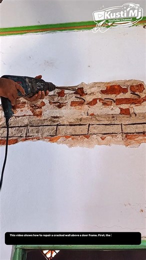 Fixing Cracked Wall Above Door Frame – Remove and Replaster Technique.