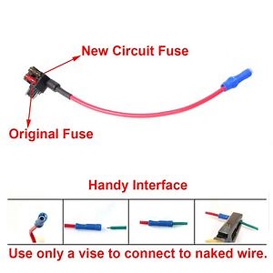 [Hot Item] Add-a-Circuit Fuse Holder Tap Adapter Cable Standard Medium Fuse Holder Cable
