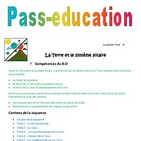 La Terre et le système solaire - 6ème - Fiche de préparation - Cycle 3 - PDF à imprimer