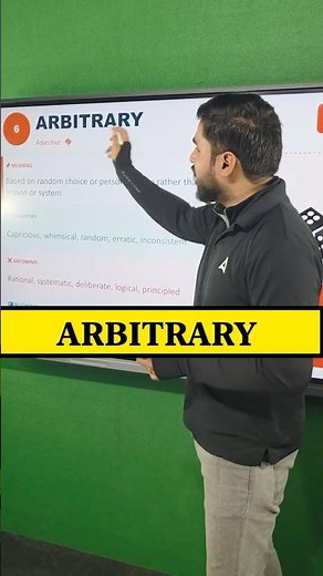 Arbitrary Meaning, Synonyms & Antonyms | CLAT 2027 English Vocabulary Shorts